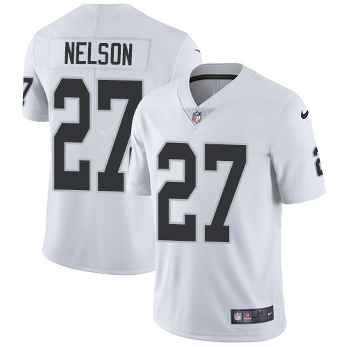 Nike Raiders #27 Reggie Nelson White Youth Stitched NFL Vapor Untouchable Limited Jersey - Click Image to Close